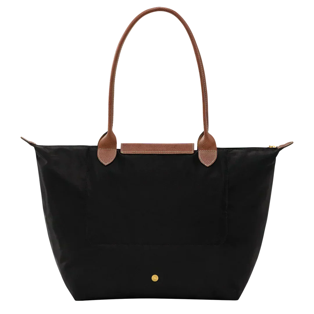 Longchamp Le Pliage Large Tote Bag Black side angle view
