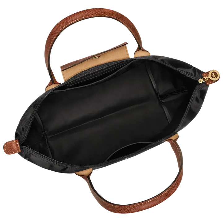 Longchamp Le Pliage Large Tote Bag Black interior view zip pocket