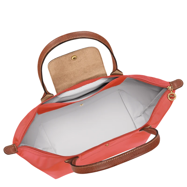 Longchamp Le Pliage Large Tote Bag Brick Terracotta Interior Detail