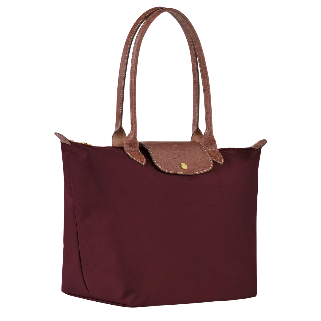 Longchamp Le Pliage Large tote bag Burgundy side view