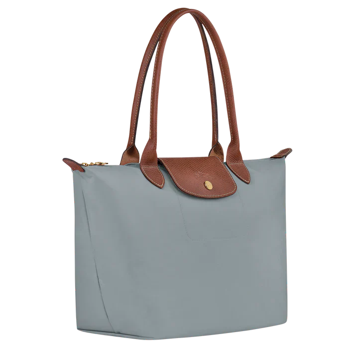 Longchamp Le Pliage Large Tote Bag Steel Grey front view
