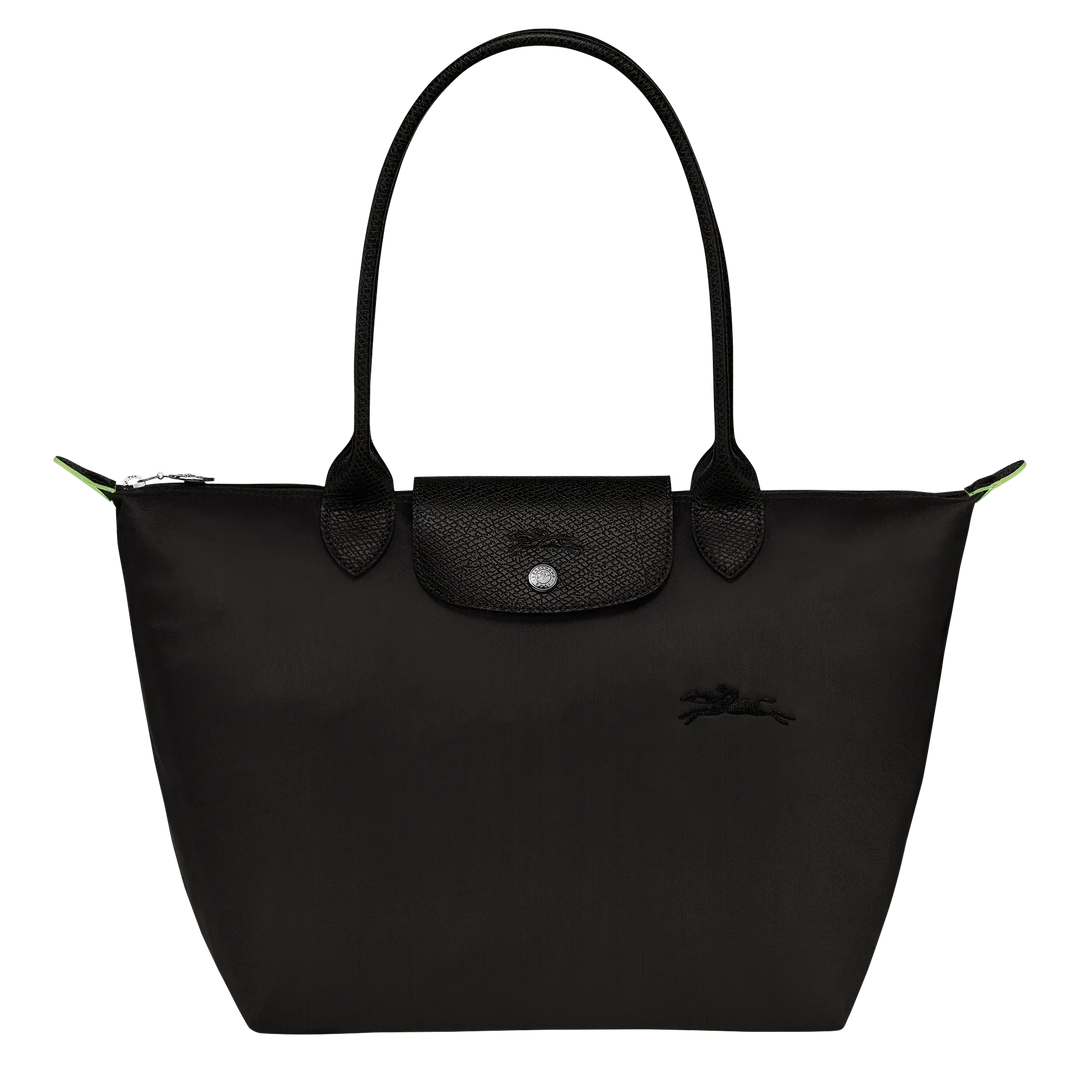 Longchamp Le Pliage Medium Tote Bag - Black Recycled Canvas