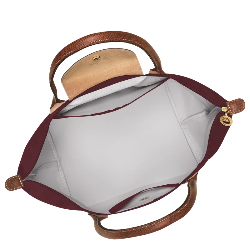 Longchamp Le Pliage Large Tote Bag Burgundy Wine Red Street Style