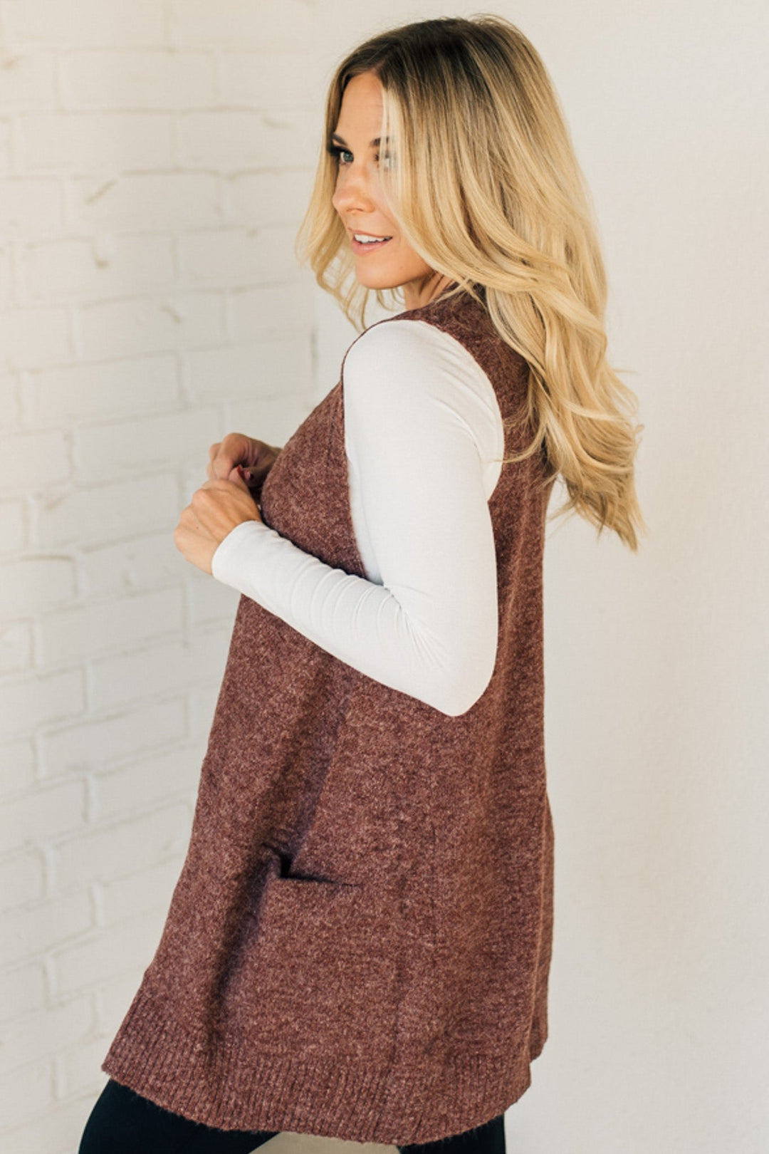Scarlett Stylish Long Sweaters with Pocket — product view