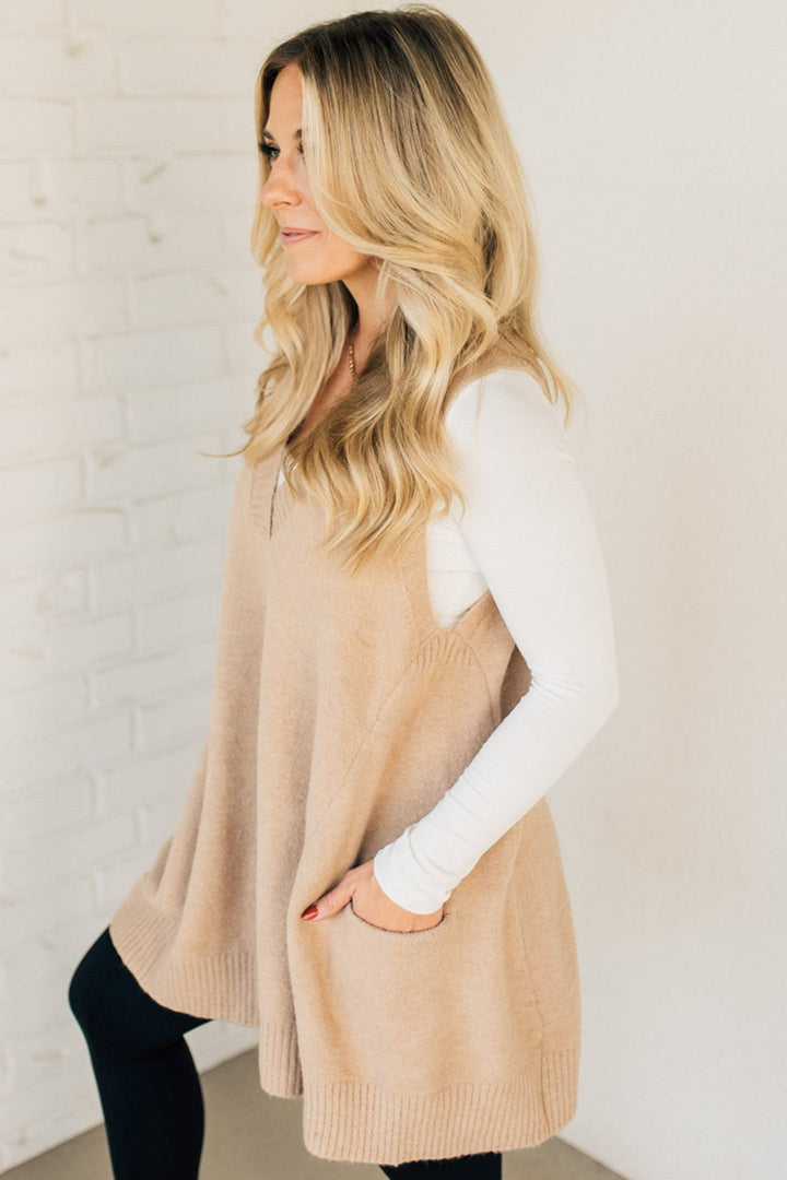 Scarlett Stylish Long Sweaters with Pocket — styled view