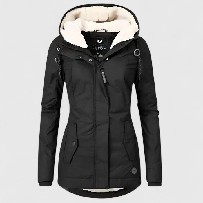 Seravia | Warm Fleece-Lined Jacket With Hood