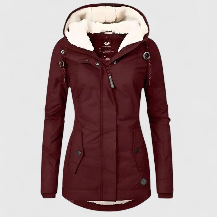Seravia | Warm Fleece-Lined Jacket With Hood