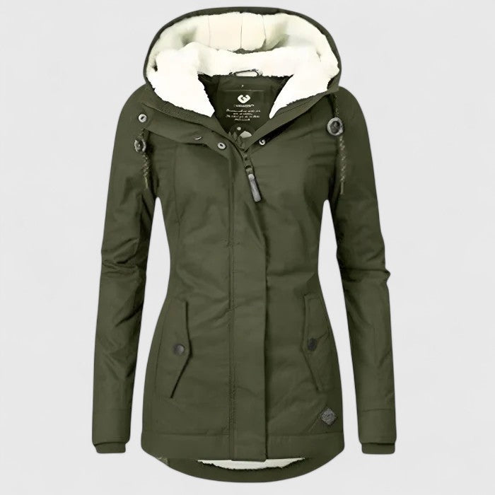 Seravia | Warm Fleece-Lined Jacket With Hood