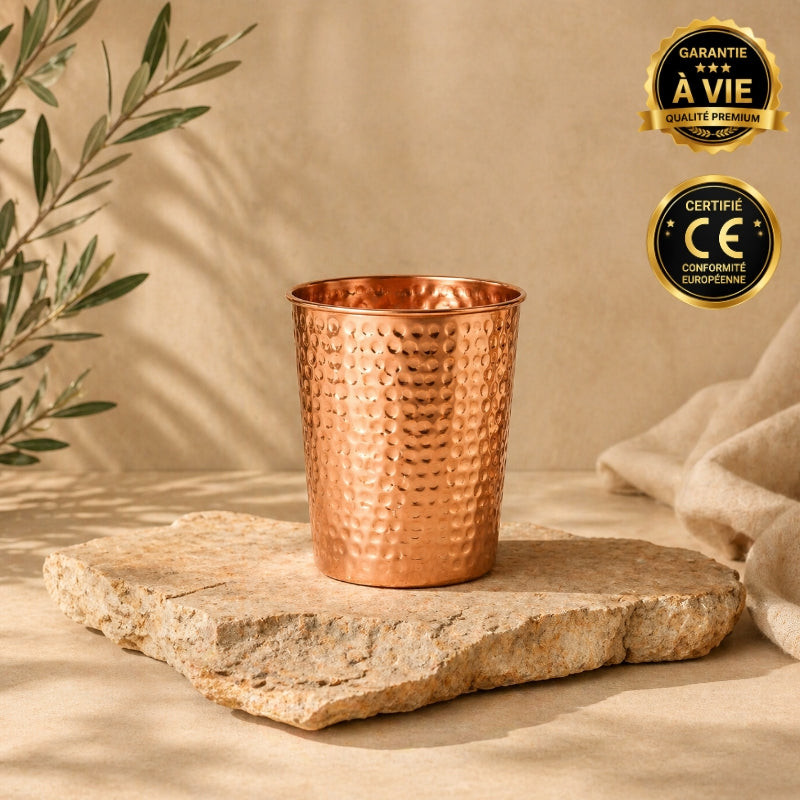 Hammered Copper Glass