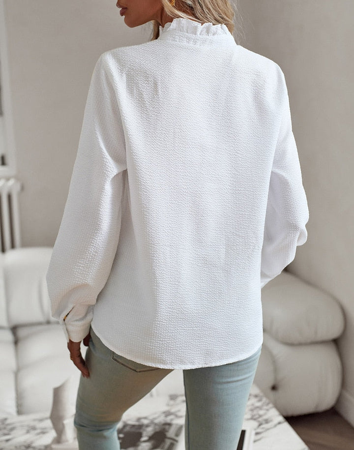 Belle Polo Blouse — detail view