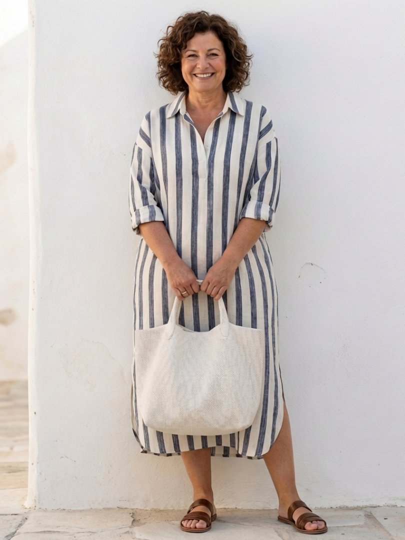 Nadia Midi Shirt Dress — detail view