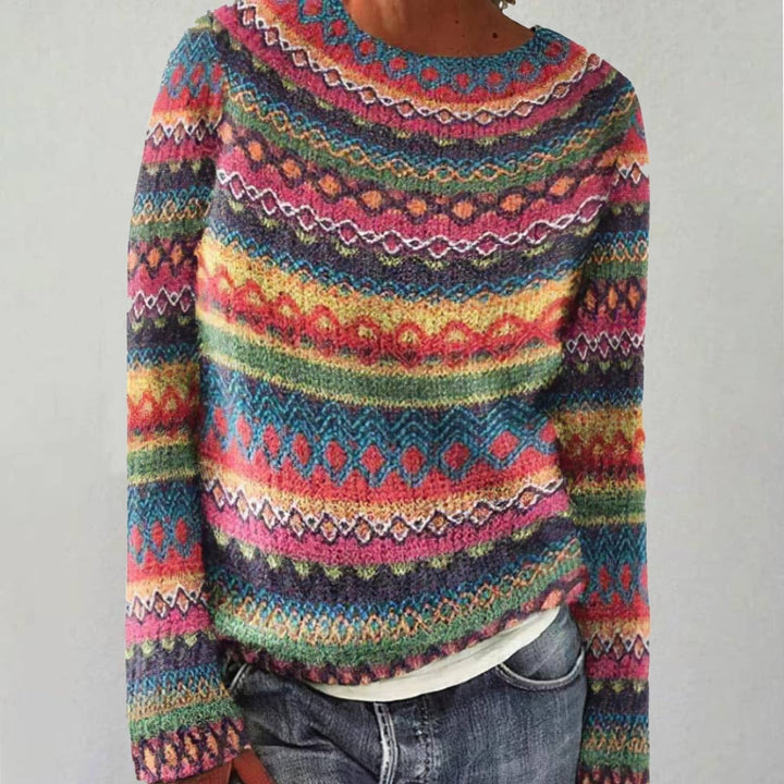 Amelia Cozy Retro Sweater — back view
