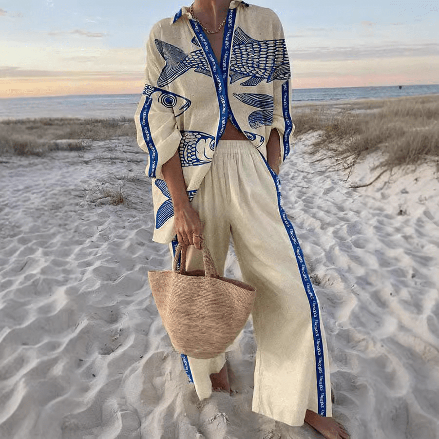 Ivey Relaxed Trouser Set — front view