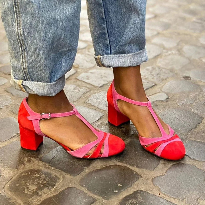 Shoe With T-Bar And Stable — front view