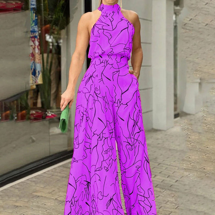 Qiana Elegant Jumpsuit — back view