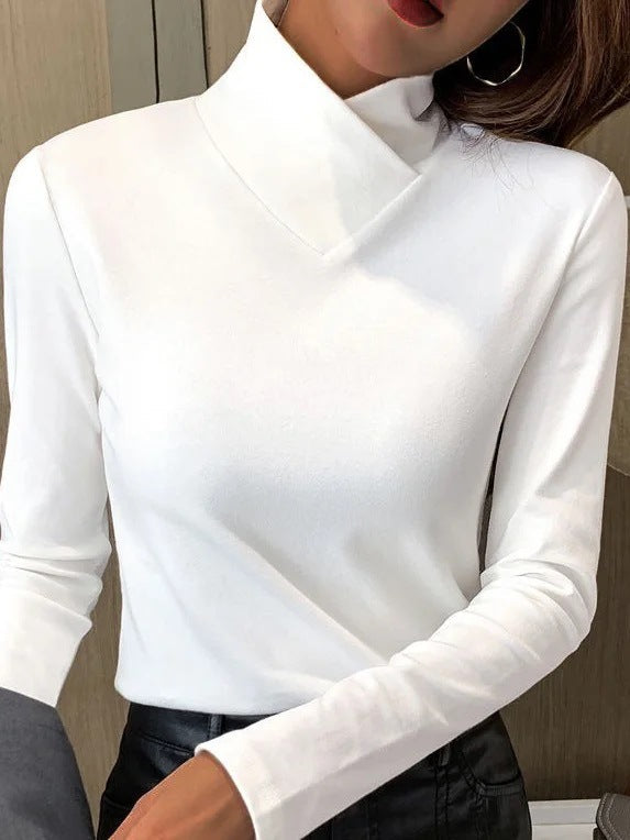 Harper Elegant Soft Turtleneck Sweater — back view