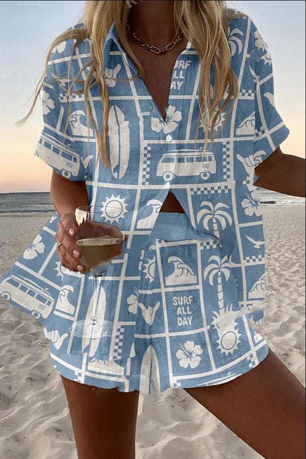 Tamara Summer Shorts Set — front view