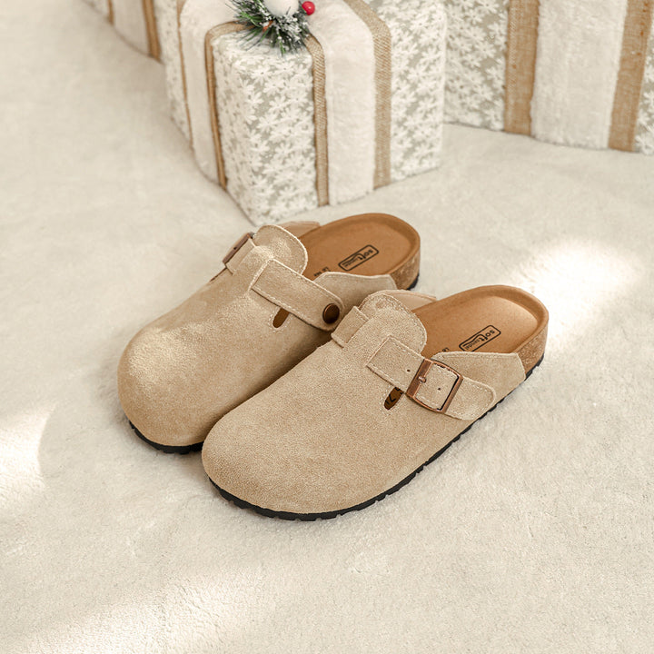 Marianne - Leather Slip-on Clogs