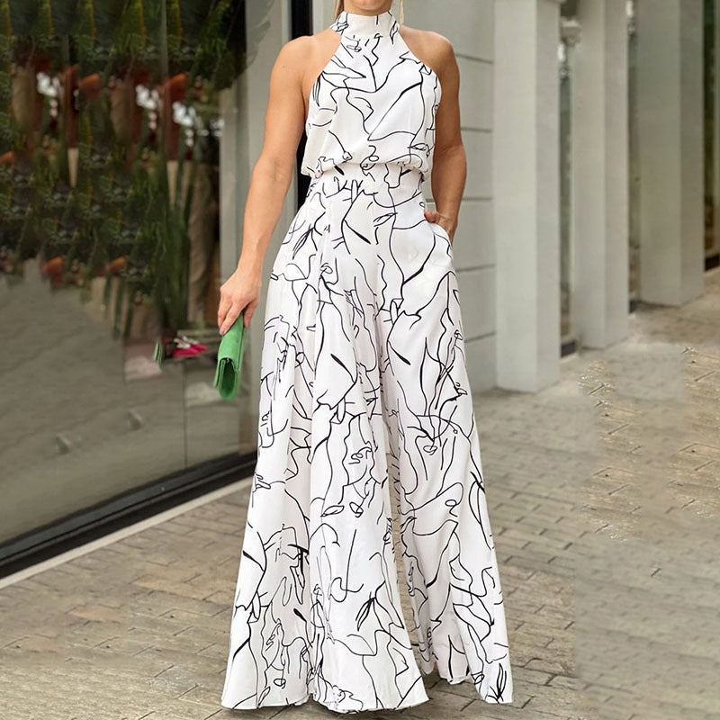 Qiana Elegant Jumpsuit — front view