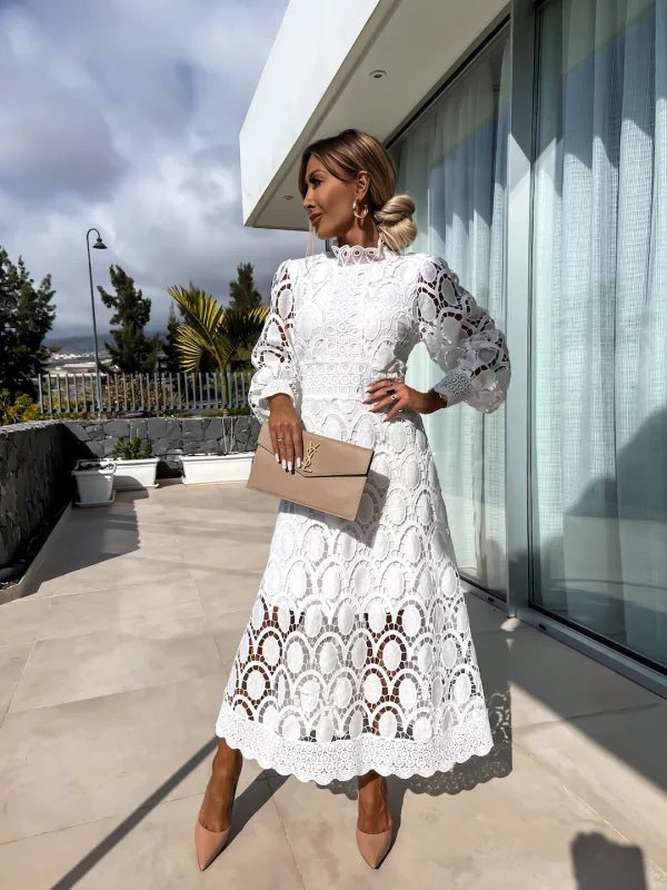 Georgia - Elegant French Lace Dress — detail view