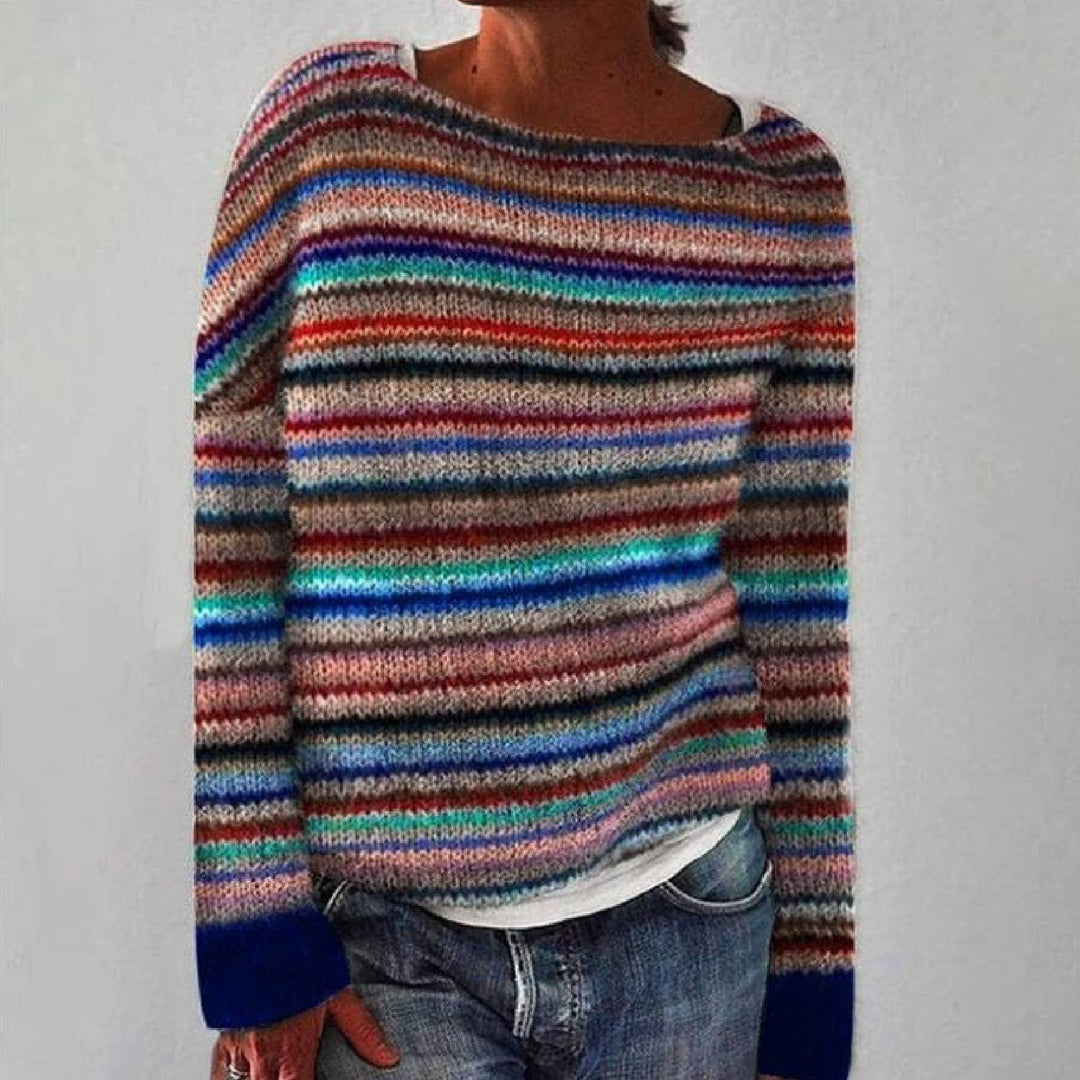 Olivia Cozy Retro Sweater — close-up view