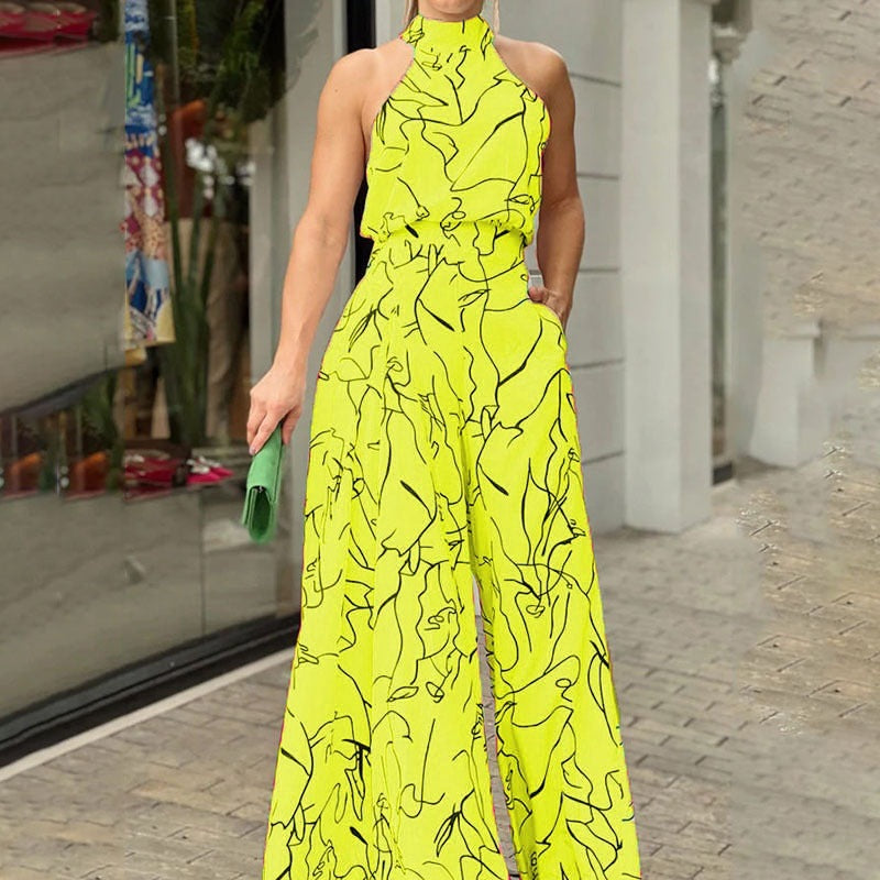 Qiana Elegant Jumpsuit — detail view