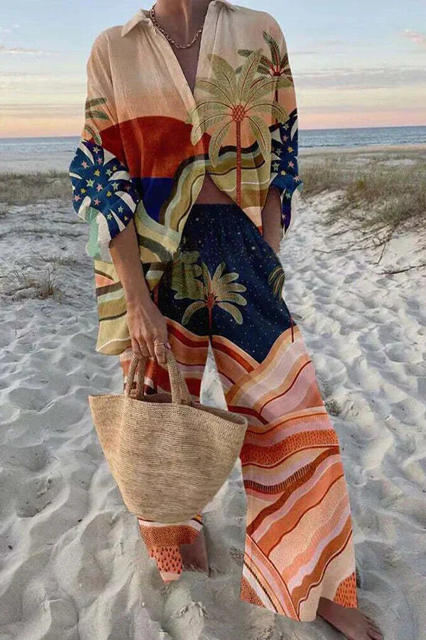Lina Relaxed Trouser Set — front view