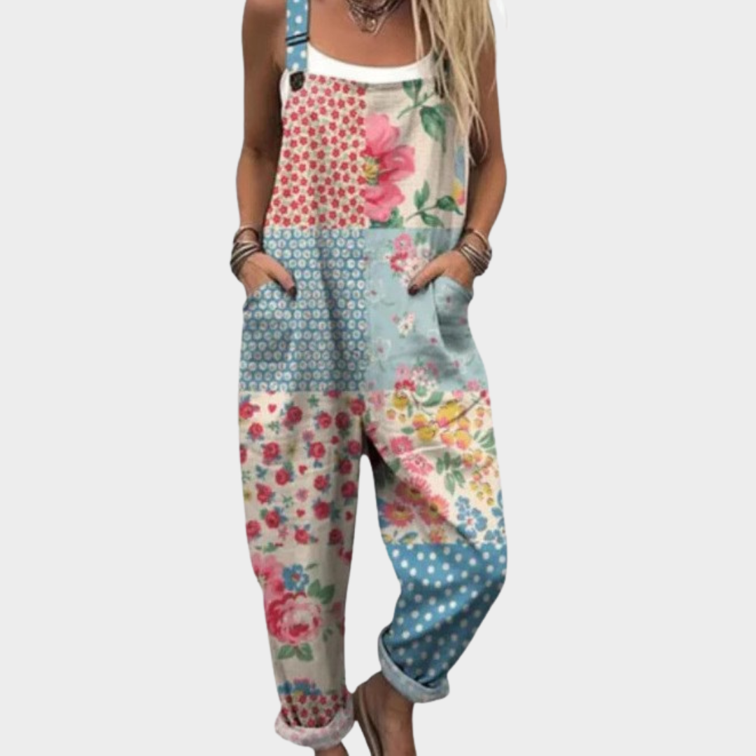 Relaxed Dungaree Jumpsuit — styled shot