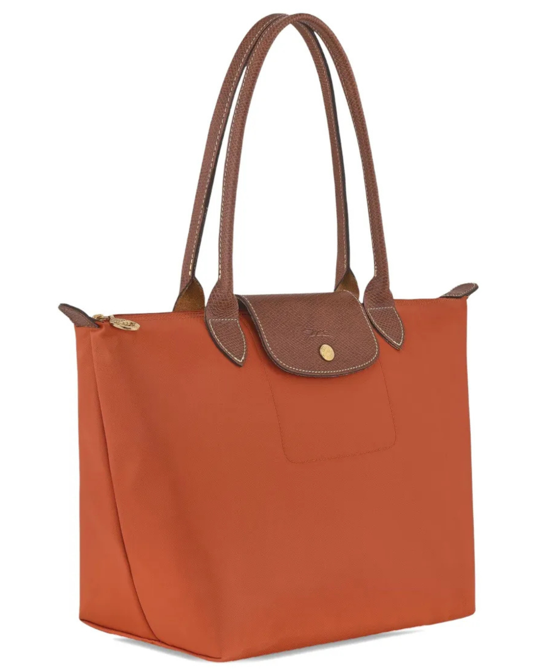 Longchamp Le Pliage Medium  Tote  `brick— front view 
