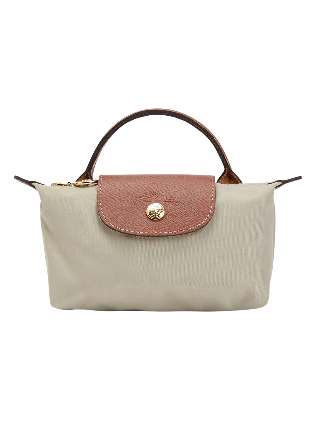 Longchamp Le Pliage XS Handbag Gray Front View Nylon