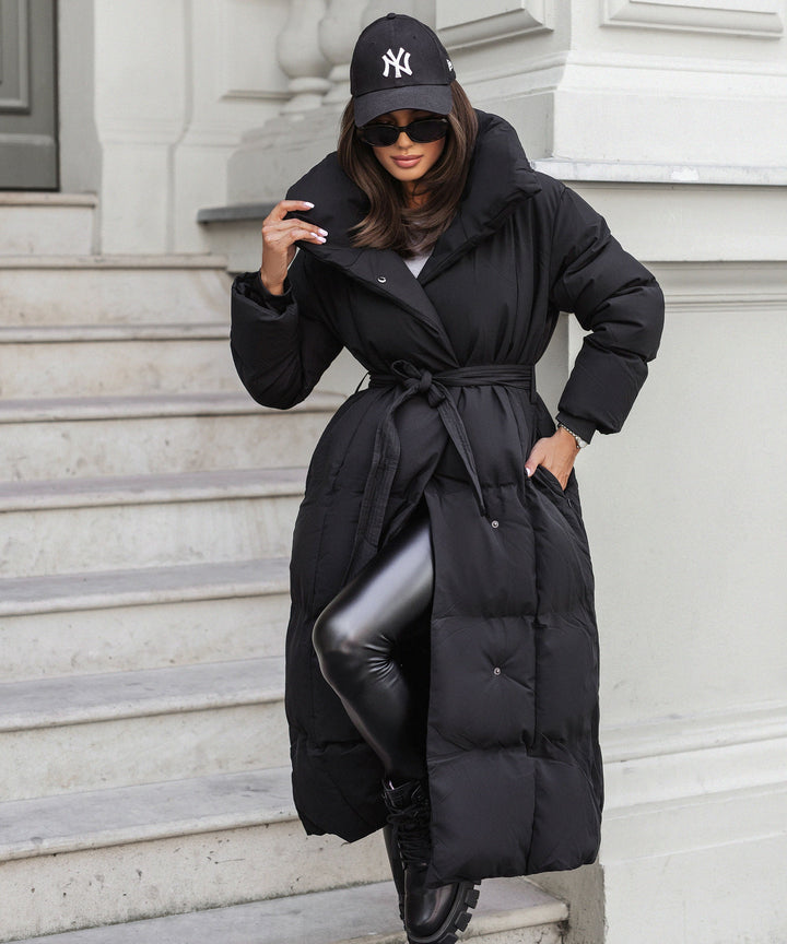 Zimara | Long Quilted Winter Jacket for Women