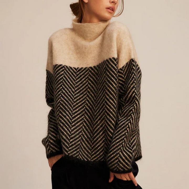 Adelie Premium Turtleneck Sweater — styled shot