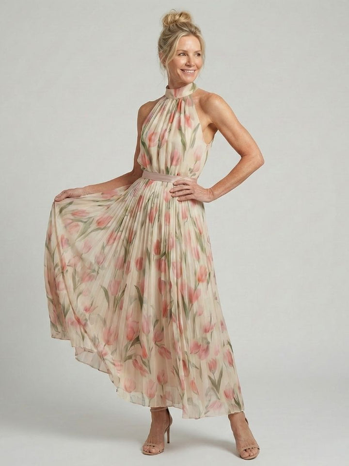Aurelle Midi Dress — back view