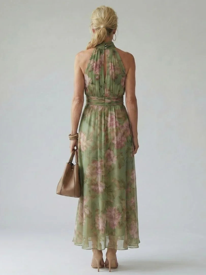 Aria Botanical Elegance Dress Red — detail view