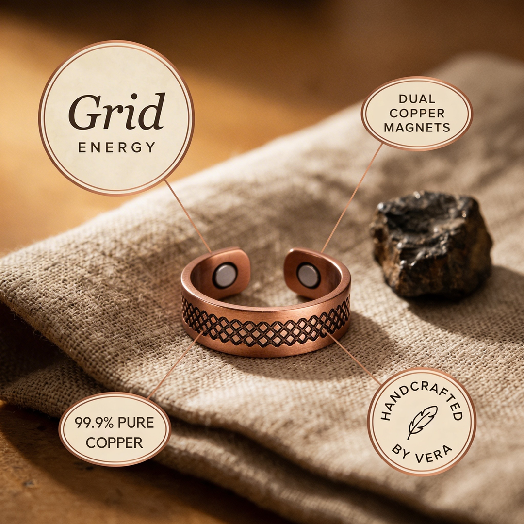 Vera's Grid Copper Ring