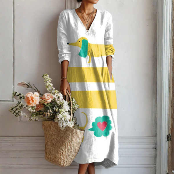 Zoe Bohemian Comfort Dress — front view
