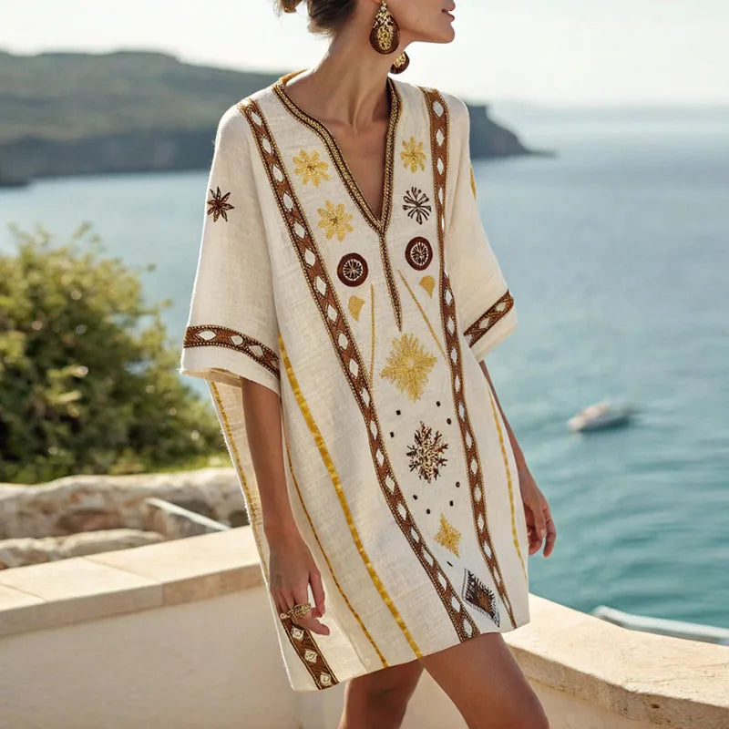Vera Elegant Beach Dress — front view
