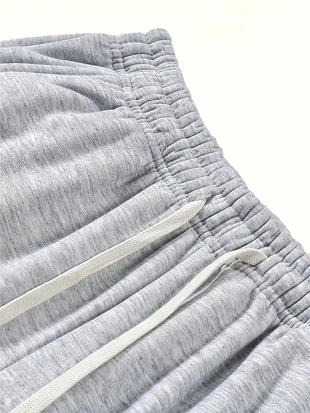 pants elastic drawstring waist loose straight casual
