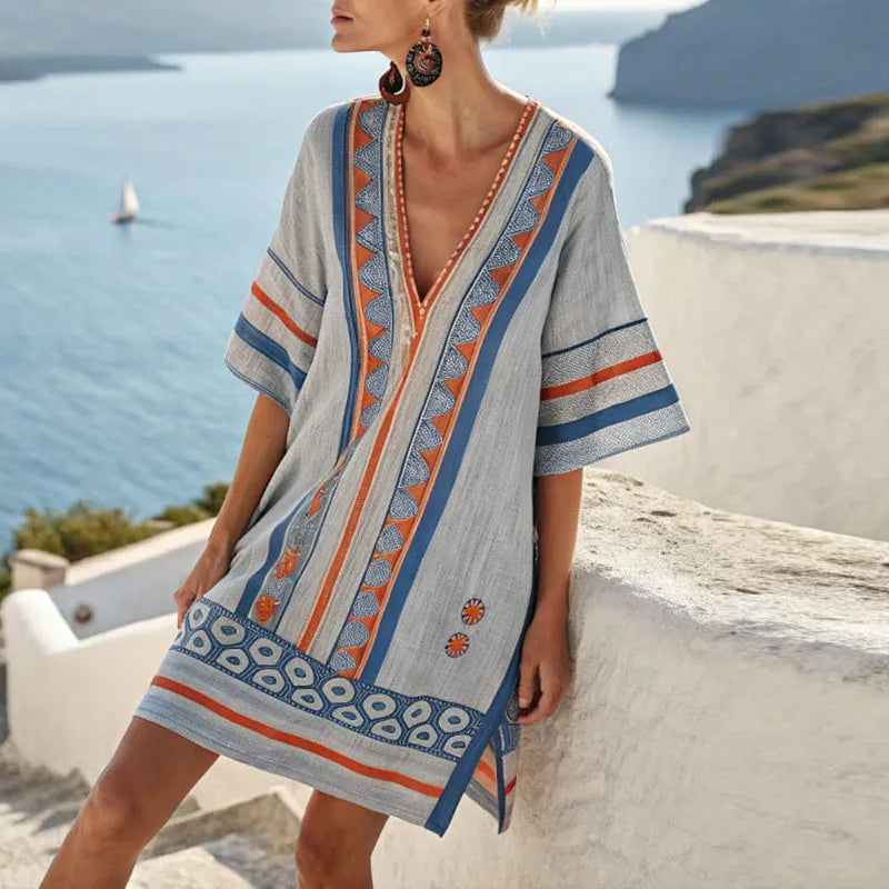 Gwen Flowy Maxi Beach Dress — front view