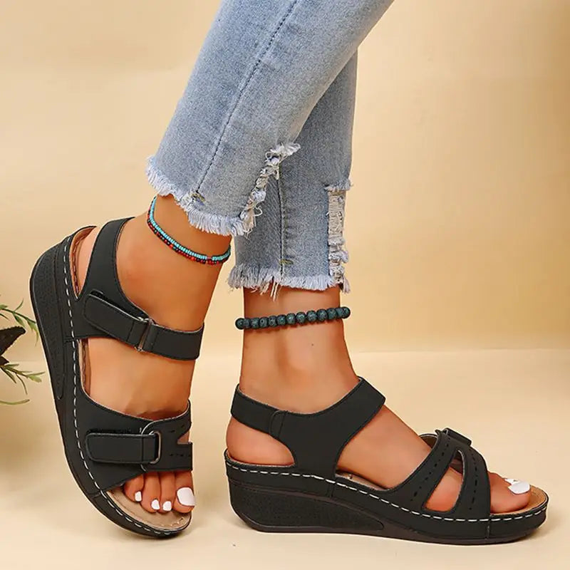 Riley Orthopedic Sandals — top view