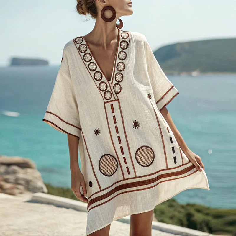 Gwen Elegant Beach Dress — front view