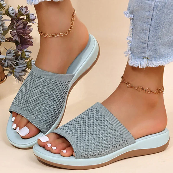 Mia Orthopedic Flat Sandals — top view