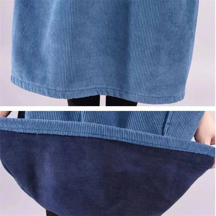 Marilyn soft knit winter dress back – long sleeve women's style