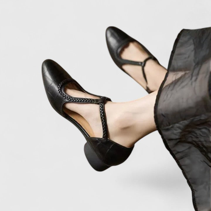 Delphine Elegant Flat Sandals — front view
