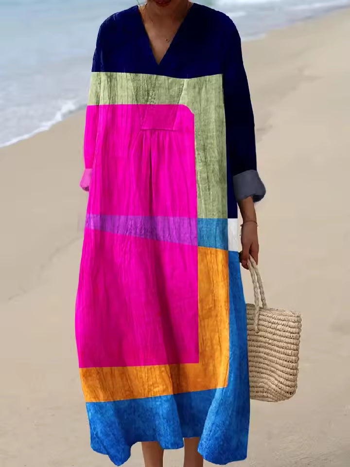 Jessica Vintage Maxi Dress — front view