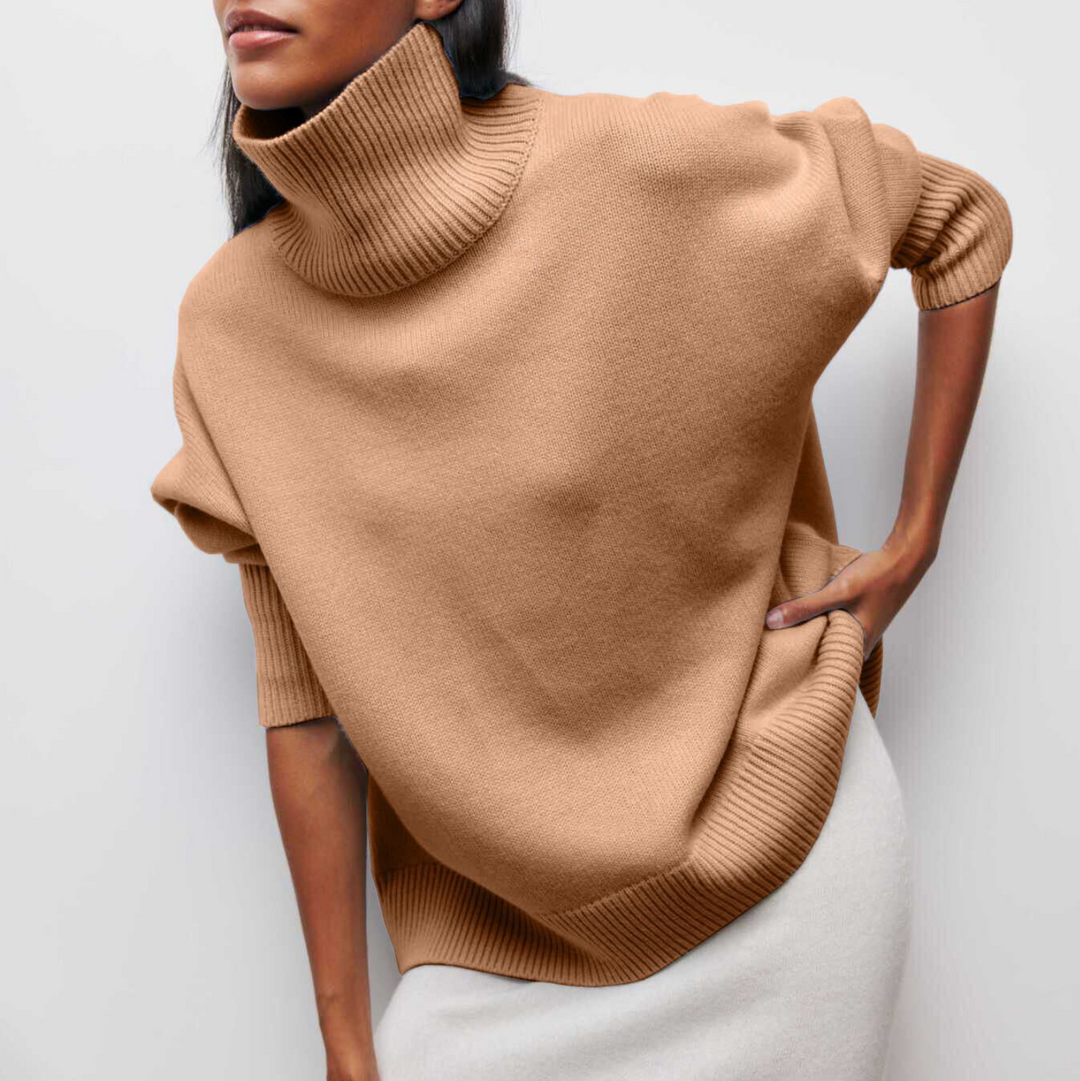 Amelia Elegant Knit Turtleneck Sweater — product view