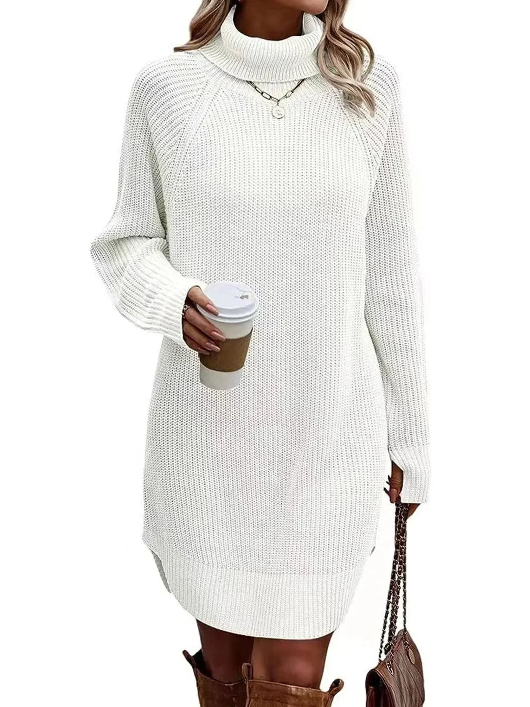 Scarlett warm winter dress styled – women's cozy fashion outfit