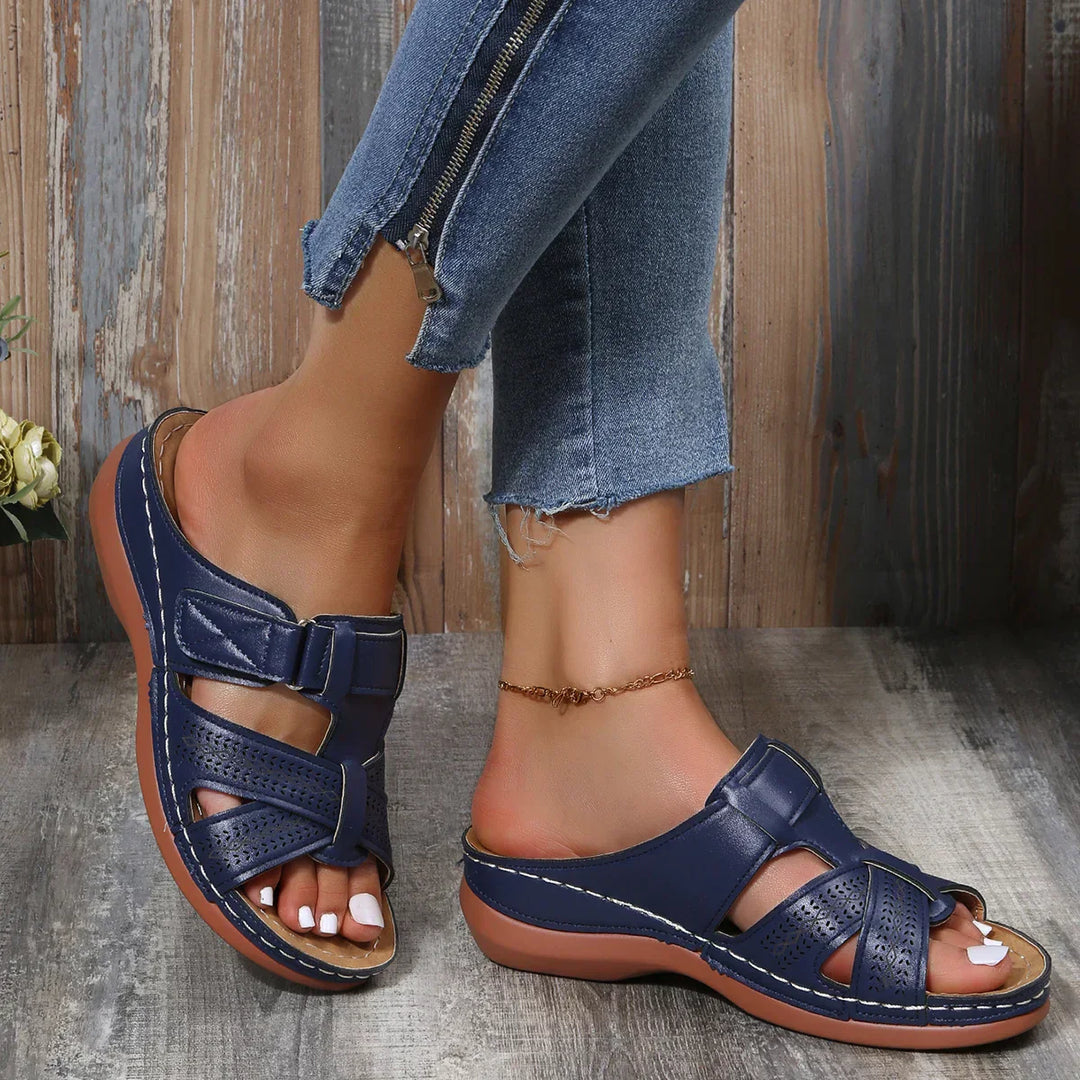 Aria Orthopedic Wedge Sandals — pair view