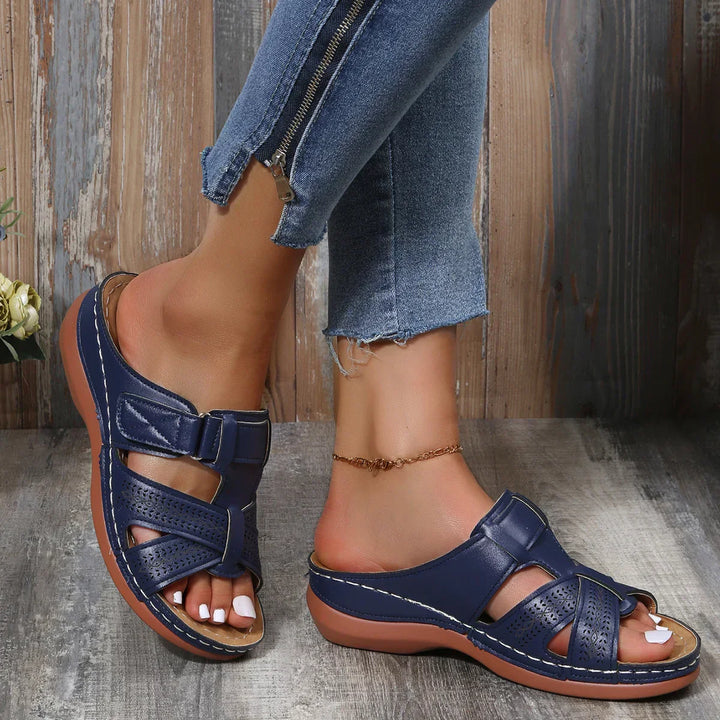 Aria Orthopedic Wedge Sandals — pair view