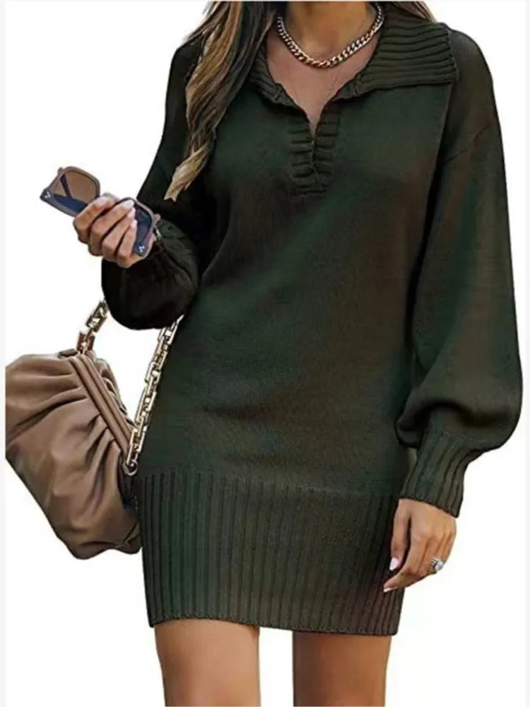 Claire elegant dress styled – women's smart winter fashion outfit